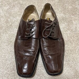 Men's Stacy Adams Brown Leather Dress Shoes